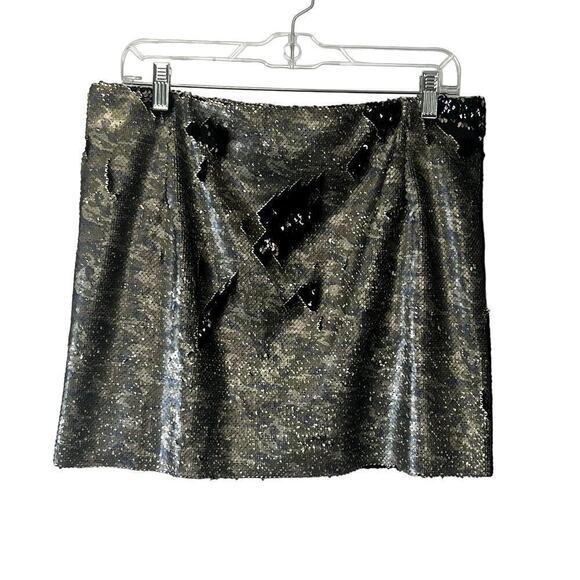 Free People FP One Sequin Camo Mini Skirt NWT SZ 12 - Picture 5 of 13